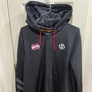 Adidas James Harden Mississippi State Full Zip Hoodie, XXL